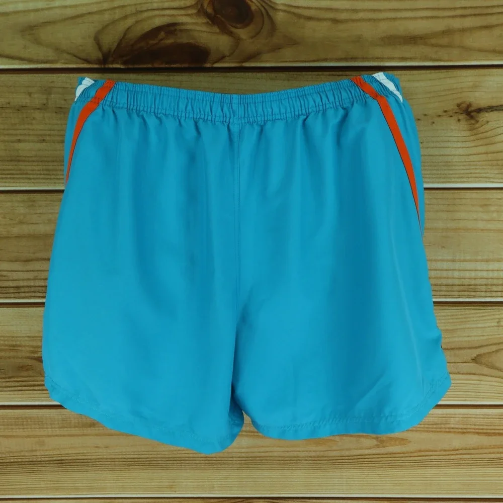 Sand N Sun Swim Trunks w/ Liner Mens L Blue 100% Polyester Pockets Stretch Waist